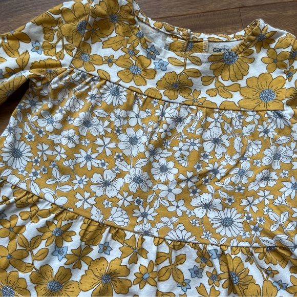 4 for $10 ๐ Carter's Yellow Floral Top with Denim Color Pants - Picture 3 of 8